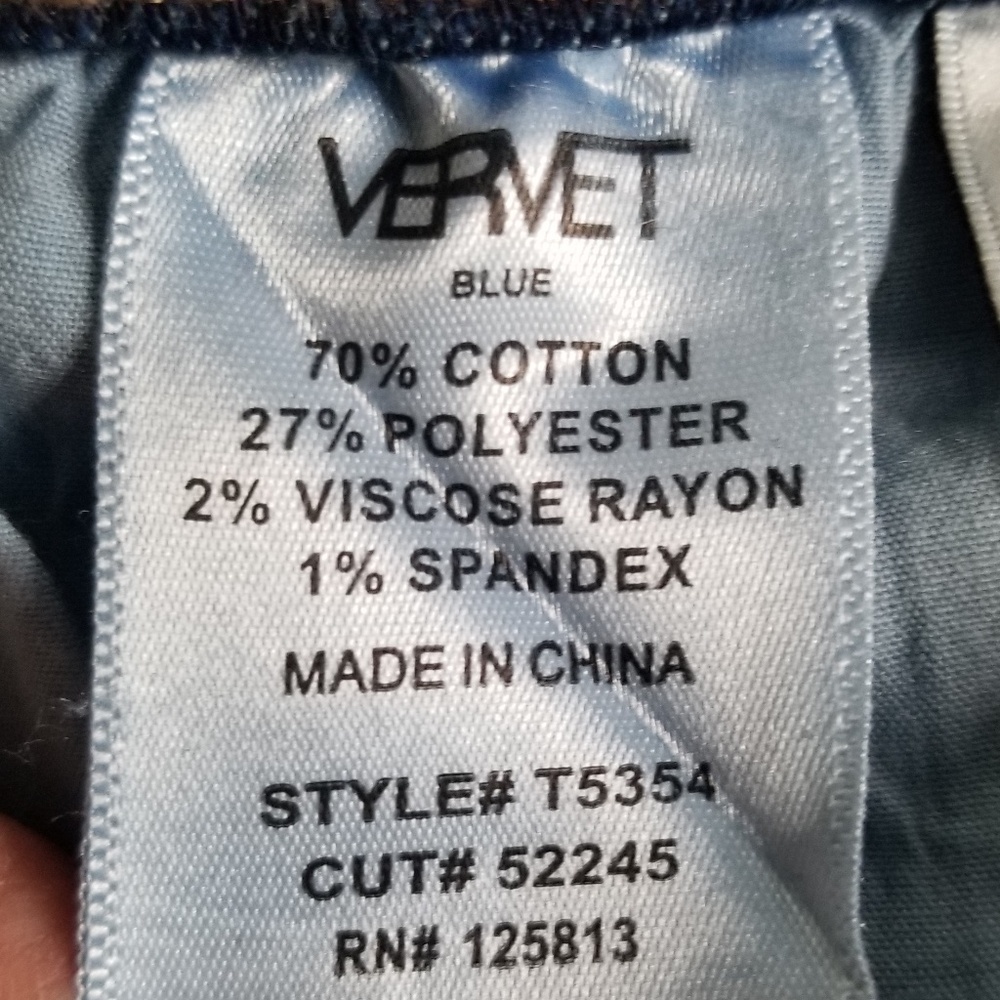 Vervet Blue Stretch High Rise Slim Frayed‎ Hem Crop Jeans Size 25 - Picture 13 of 14